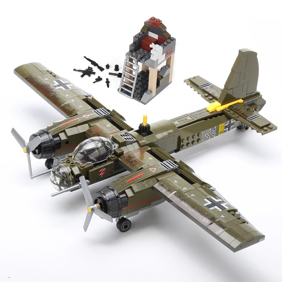 Custom Ww2 Military Bomber Plane Set Lego Alternative Moc Planes