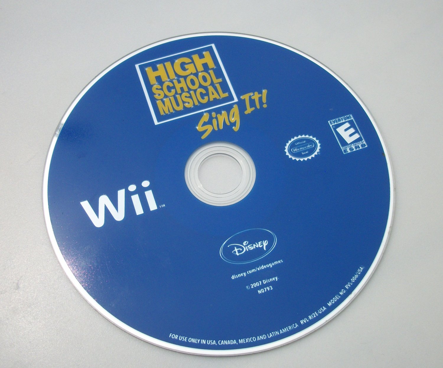 High School Musical: Sing It for Nintendo Wii Video Game Disc