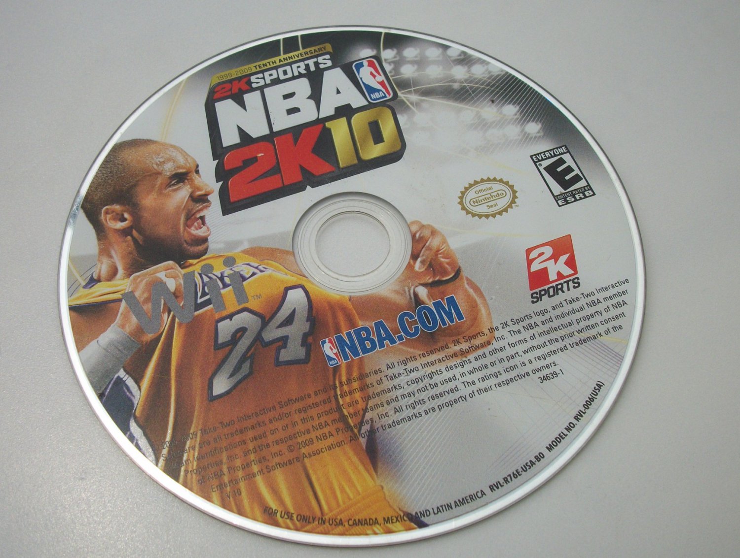 NBA 2K10 NINTENDO WII GAME DISC