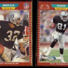 MARCUS ALLEN #182 + TIM BROWN #183 1989 Pro Set. RAIDERS