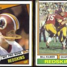 JOE THEISMANN 1984 + BILL KILMER 1976 Topps. REDSKINS