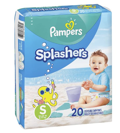 Swim Diapers Pampers Splashers Disposable Swim Pan Size Small Free Shipping