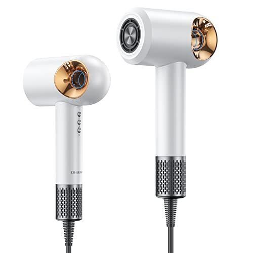 Brushless Hollow Halo Ionic Hair Dryer with Diffuser, Professional Blow