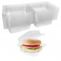 50 Pcs Clear Plastic Take Out Containers Square Hinged Food Cake Slice Clamshell