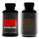 2 Pack Burn Evolved & Turmeric Black Sculptnation Muscle  Fat Burner Weight Loss