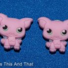 Set of 2 Littlest Pet Shop Piggie Croc Shoe Charms
