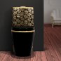 Black  Luxury TOILET DESIGN MODEL WITH GOLD FLOWERS WC
