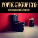 BLACK LUXURY TOILET DESIGN MODEL WITH GOLD LINE - WC