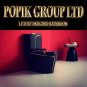 BLACK LUXURY TOILET DESIGN MODEL WITH GOLD LINE - WC