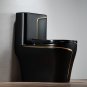 BLACK LUXURY TOILET DESIGN MODEL WITH GOLD LINE - WC