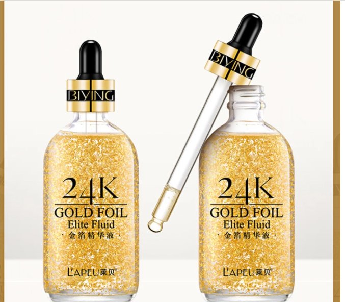 24K Gold Foil Elite Fluid Collagen Facial Essence Serum Anti-Aging 100ml