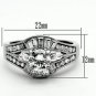 Women's Highly Polished Statement Ring w/ Triple AAA Grade CZ Stones