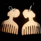 Wooden Comb Earrings