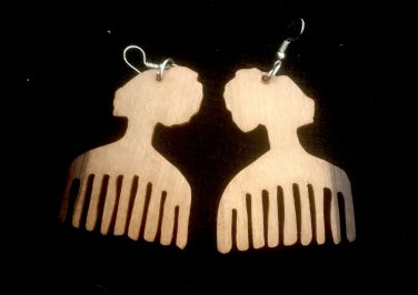 Wooden Comb Earrings