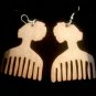 Wooden Comb Earrings