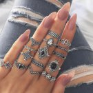 Luxury Hyperbole Charm Rhinestone Enamel  Elegant Ring Set Wedding Statement Jewelry Gift