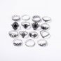 Luxury Hyperbole Charm Rhinestone Enamel  Elegant Ring Set Wedding Statement Jewelry Gift