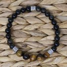 Tiger Eye with Obsidian Bracelet