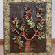 Clay pomegranate art on canvas