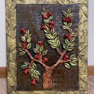 Clay pomegranate art on canvas