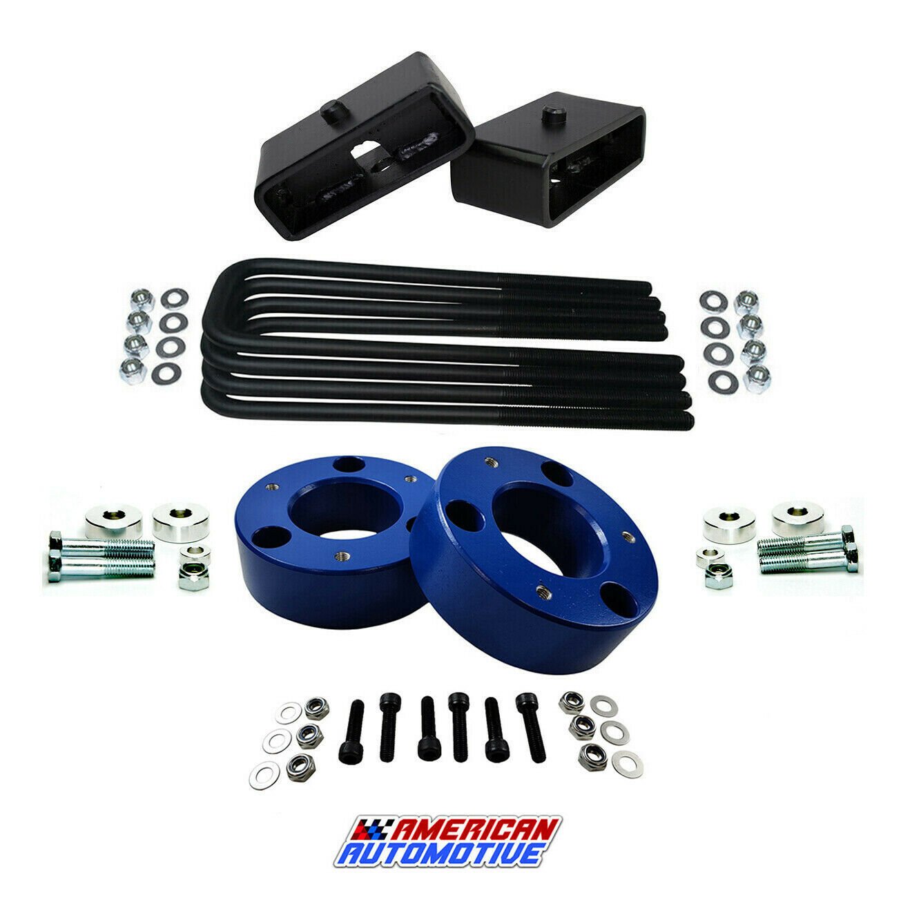 2" Front + 2" Rear Lift Leveling Kit + Diff Drop Silverado Sierra 1500