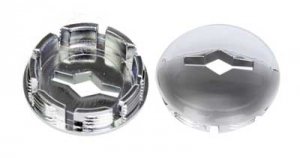2 _ Dust Caps for Bicycle Cotterless crank arm .  Silver color