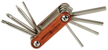 Multi Tool, 8 function. Folding design. Wood handle.  FREE SHIPPING