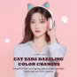 Cute Cat Bluetooth Wireless Headphone with Colorful LED Stereo Bass Music Headset Gift