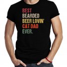 Best Bearded Beer Lovin Cat Dad T-Shirt