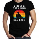 Best Cat And Dog Dad Ever Vintage Retro Pet Owner Love Funny T-Shirt