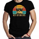 Best Cat Dad Ever Fathers Day Vintage Retro T-Shirt