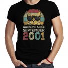 Awesome Since September 2001 21st Birthday Gifts Cat Lovers T-Shirt