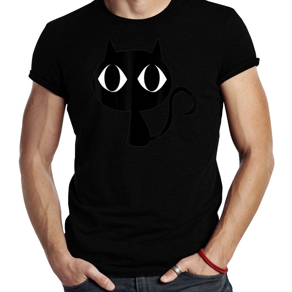 Big Eye Anime Cat Men Shirt