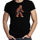 Bigfoot Sasquatch Carrying Black Cat Pet Shirt