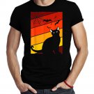 Black Cat Lazy Halloween Costume Retro Kitten Bat Spider Shirt
