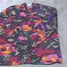 Ladies PAPPAGALLO Jewel Tone Floral Blouse 8