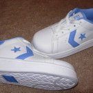 Girls CONVERSE ALL STAR White/Blue Sneakers 8M NEW