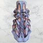 Carved candles, Handmade home decor colourful design, Carved candles set white grey