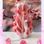 Handmade carved candles, Home decor art design swan, Carved candles colourful gift