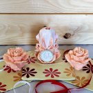 Carved candles home decor, Handmade colourful gift art design,Set of three with number or message