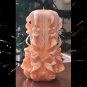 Carved candles decor, Handmade home decor gift, Wedding baptism colourful handcrafted art design set