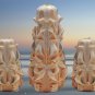 Carved candles decor, Handmade home decor gift, Wedding baptism colourful handcrafted art design set