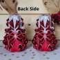 Carved candles home decor, Handmade carved candle, Art design gift, Handcarved Red White