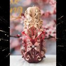 Carved Candles Handmade Home Decor Gift Colourful Art Design 25cm 10 inch New Carved Candles Handmade Home Decor Gift Colourful Art Design 25cm 10 inch New