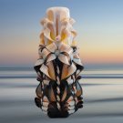 Carved Candles Home Decor Handmade Gift Colourful Art Design Hand Yellow Black