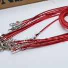 Red Waxed Cotton Necklace Cord