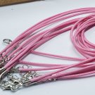Pink Waxed Cotton Necklace Cord