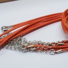 Orange Waxed Cotton Necklace Cord