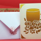 Tea Cup and Flower Greeting Card
