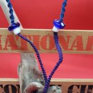 Blue and Purple Hemp & Glass Mushroom Eye Glass Holder